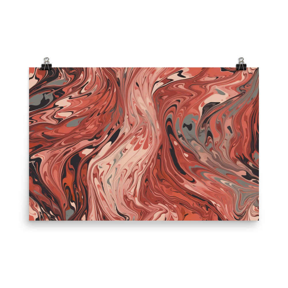 Marbled Pattern photo paper poster - Posterfy.AI