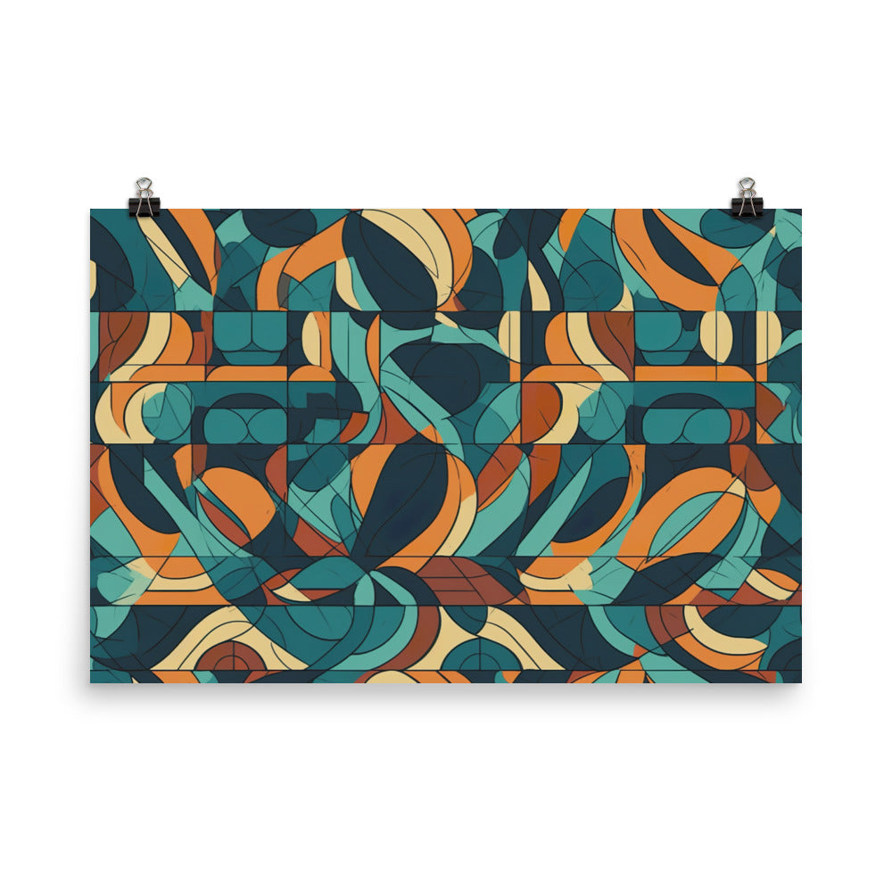 Blend Pattern photo paper poster - Posterfy.AI