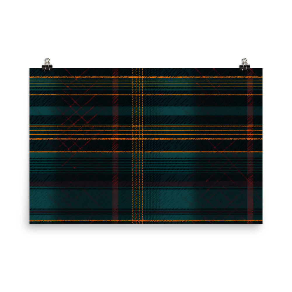 Tartan Pattern photo paper poster - Posterfy.AI