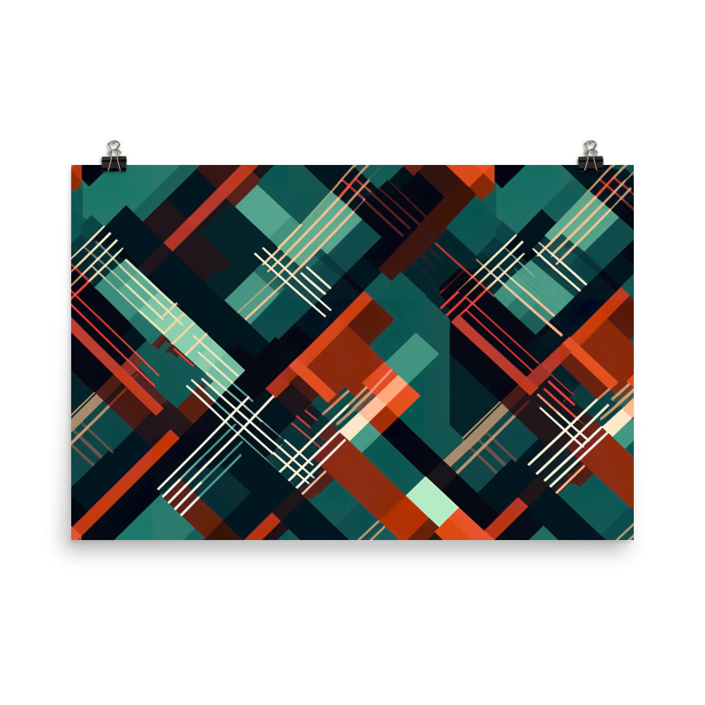 Plaid Pattern photo paper poster - Posterfy.AI