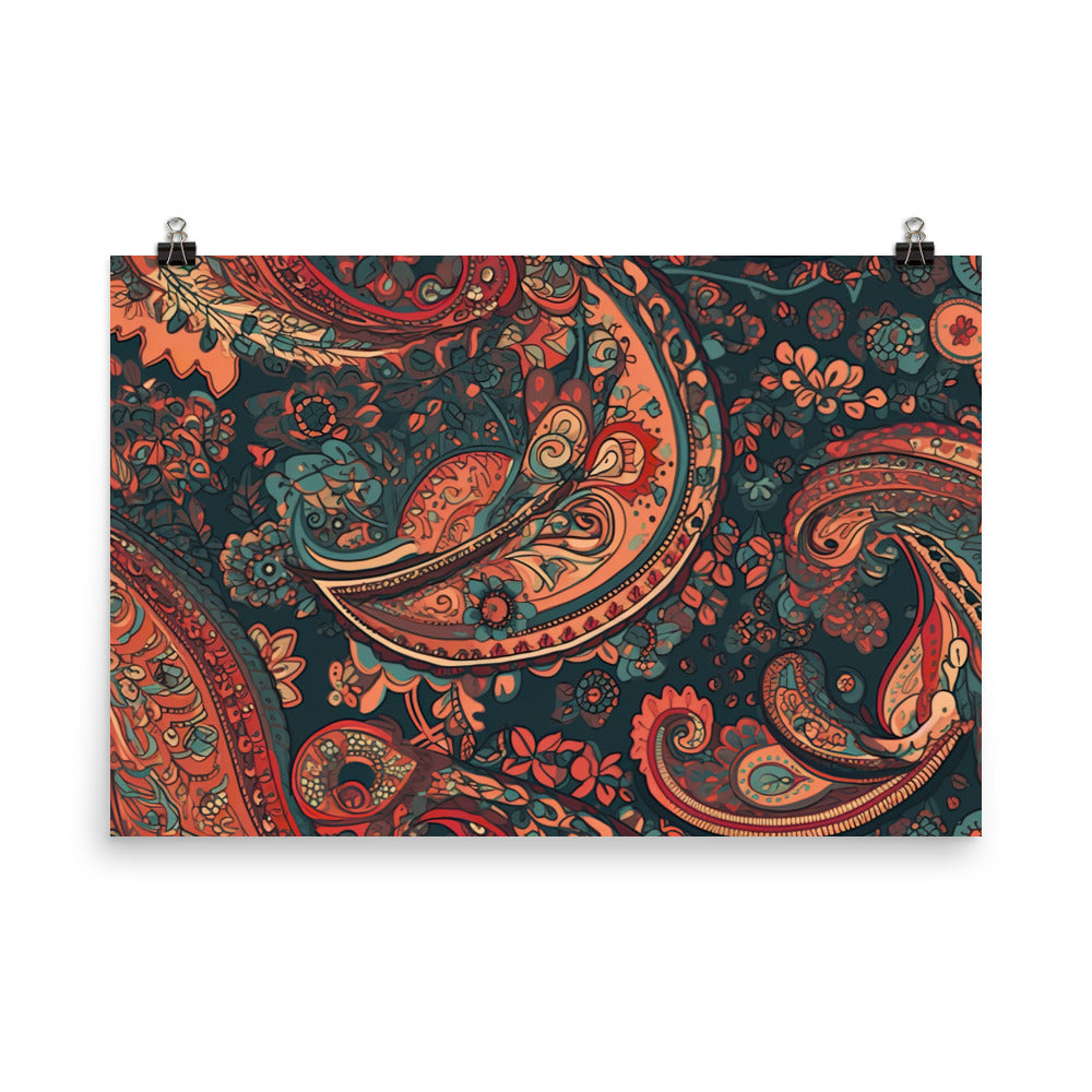 Paisley Pattern photo paper poster - Posterfy.AI