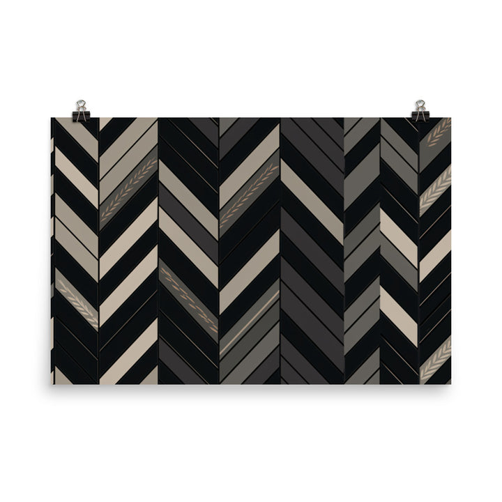 Herringbone Pattern photo paper poster - Posterfy.AI