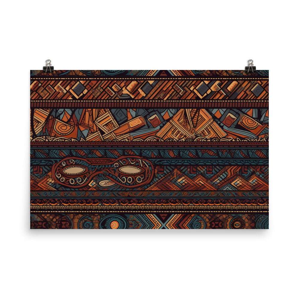 Ethnic Pattern photo paper poster - Posterfy.AI