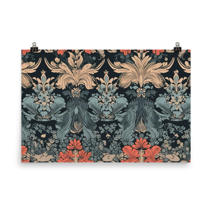 Damask Pattern photo paper poster - Posterfy.AI