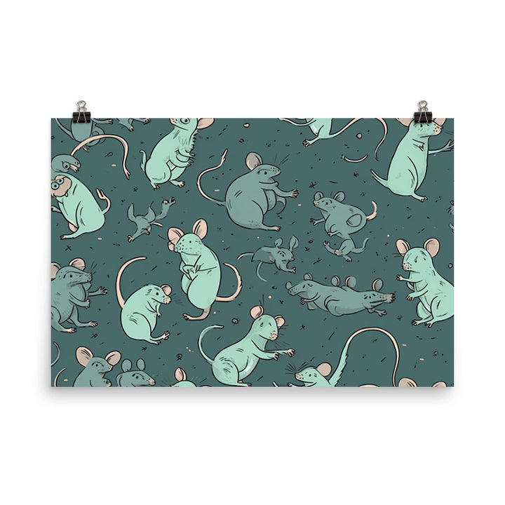 Mouse clicks Pattern photo paper poster - Posterfy.AI