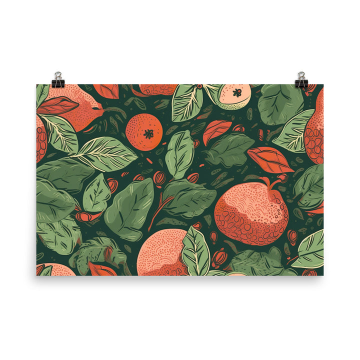 Guava Pattern photo paper poster - Posterfy.AI