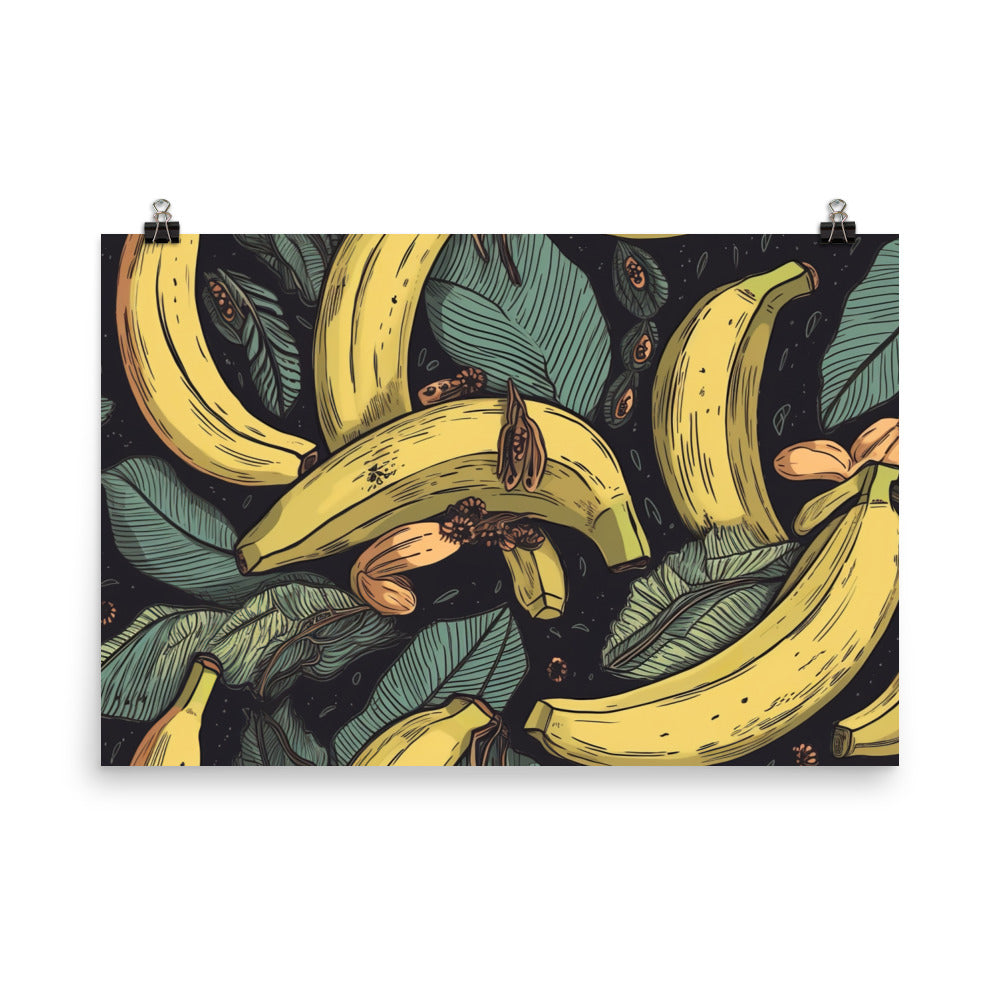 Bananas Pattern photo paper poster - Posterfy.AI