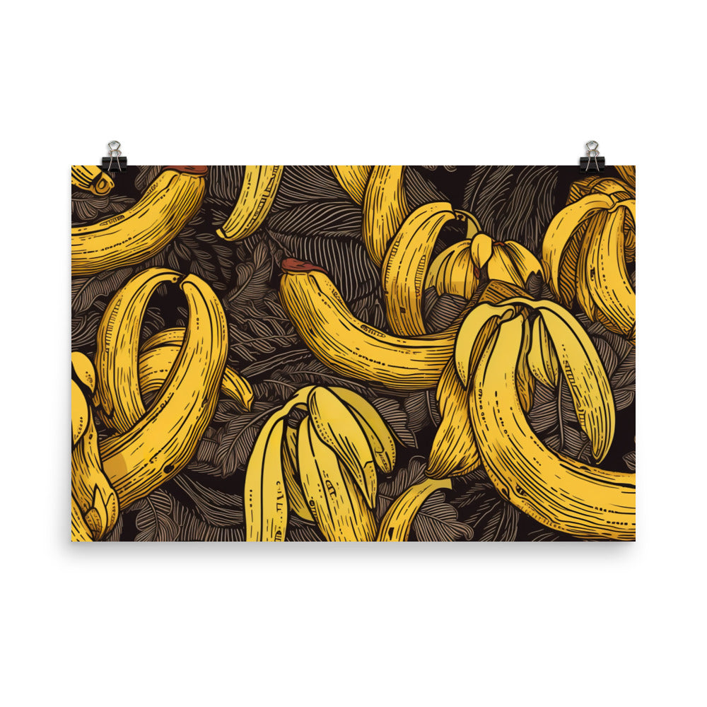 Bananas Pattern photo paper poster - Posterfy.AI