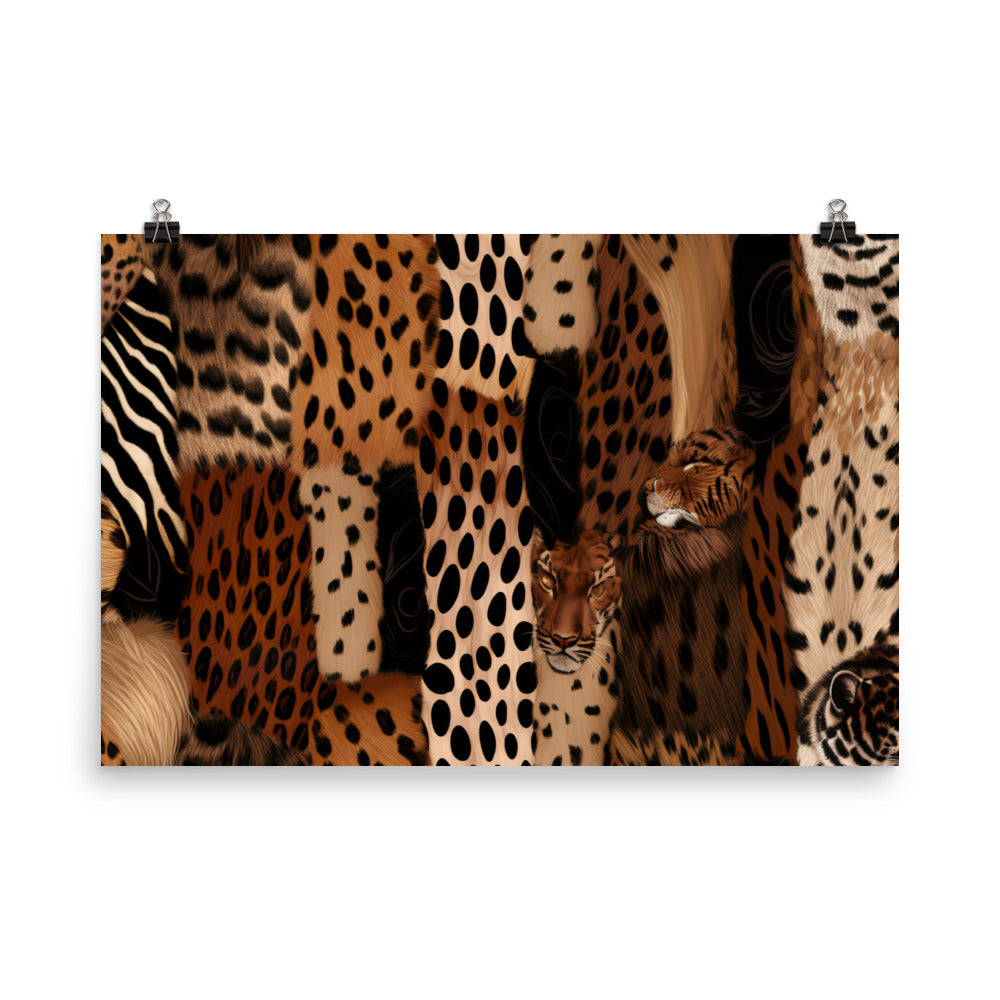 Animal Skins Pattern photo paper poster - Posterfy.AI