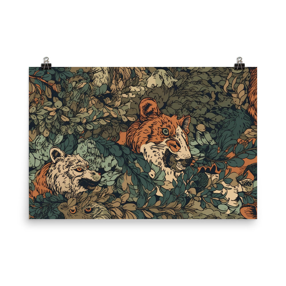 Animal Camouflage Pattern photo paper poster - Posterfy.AI