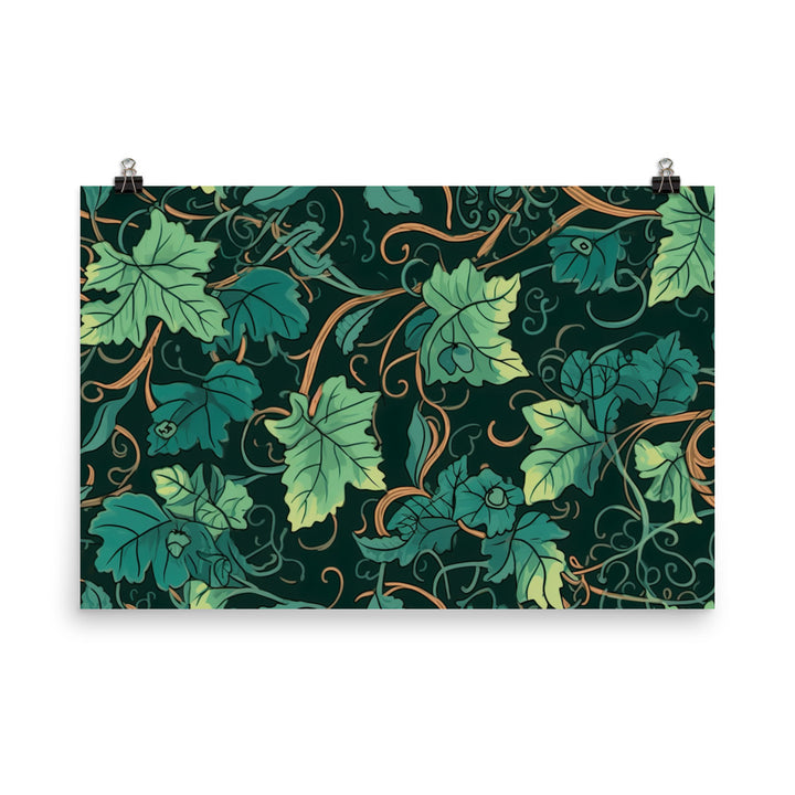 Vines Pattern photo paper poster - Posterfy.AI