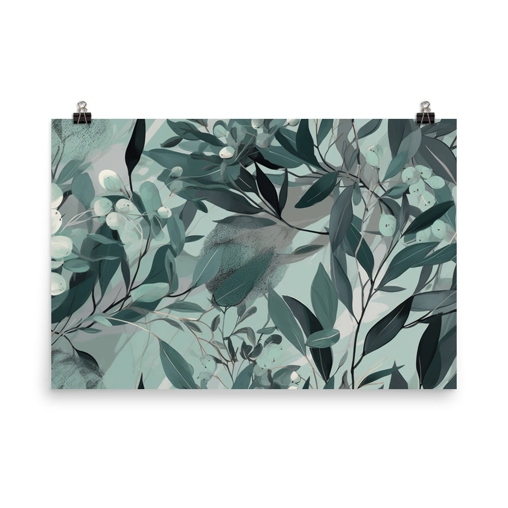 Eucalyptus Pattern photo paper poster - Posterfy.AI