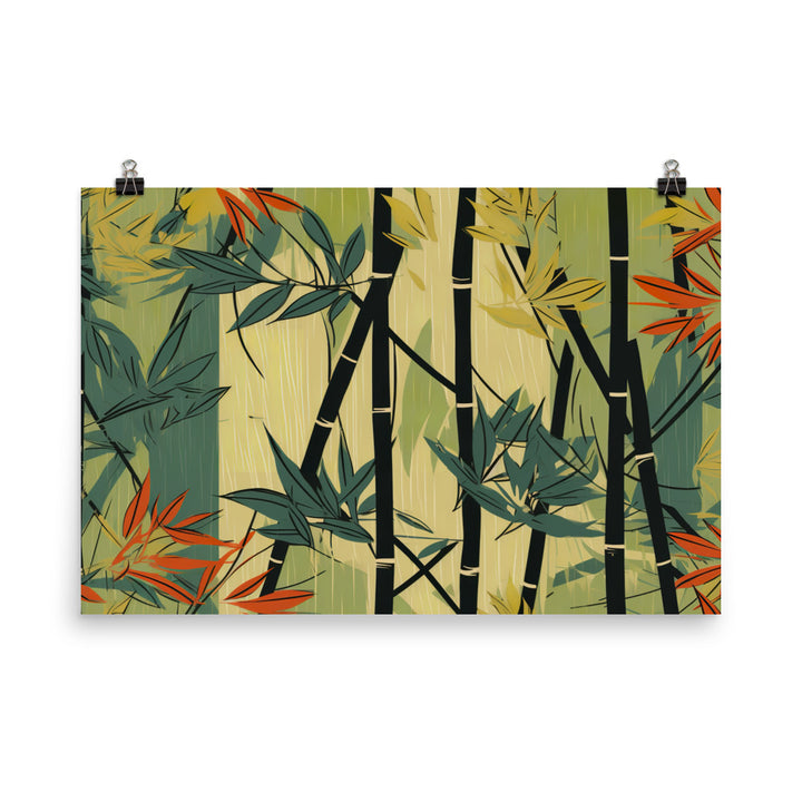 Bamboo Pattern photo paper poster - Posterfy.AI