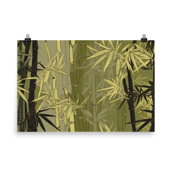 Bamboo Pattern photo paper poster - Posterfy.AI