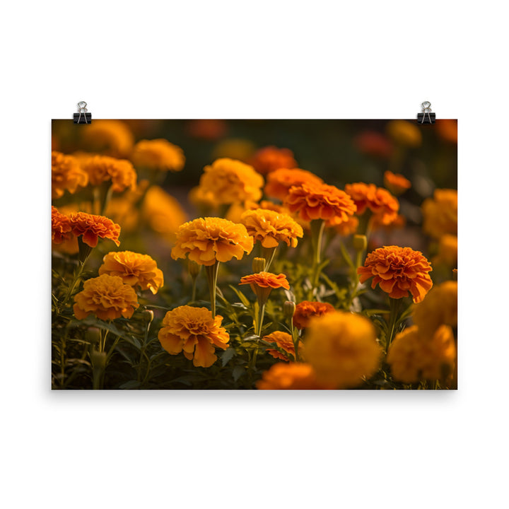 The Warmth of Marigolds photo paper poster - Posterfy.AI
