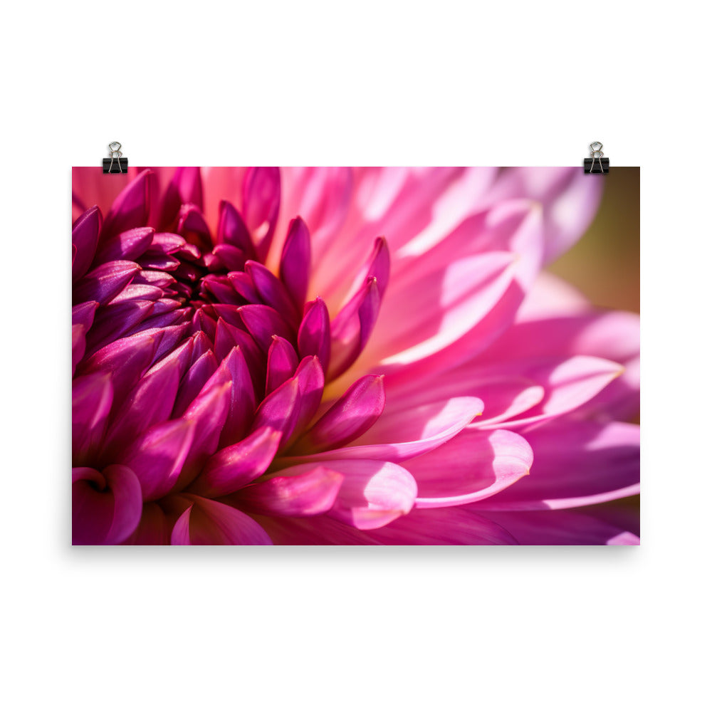 Vibrant Dahlia Under Sunlight photo paper poster - Posterfy.AI