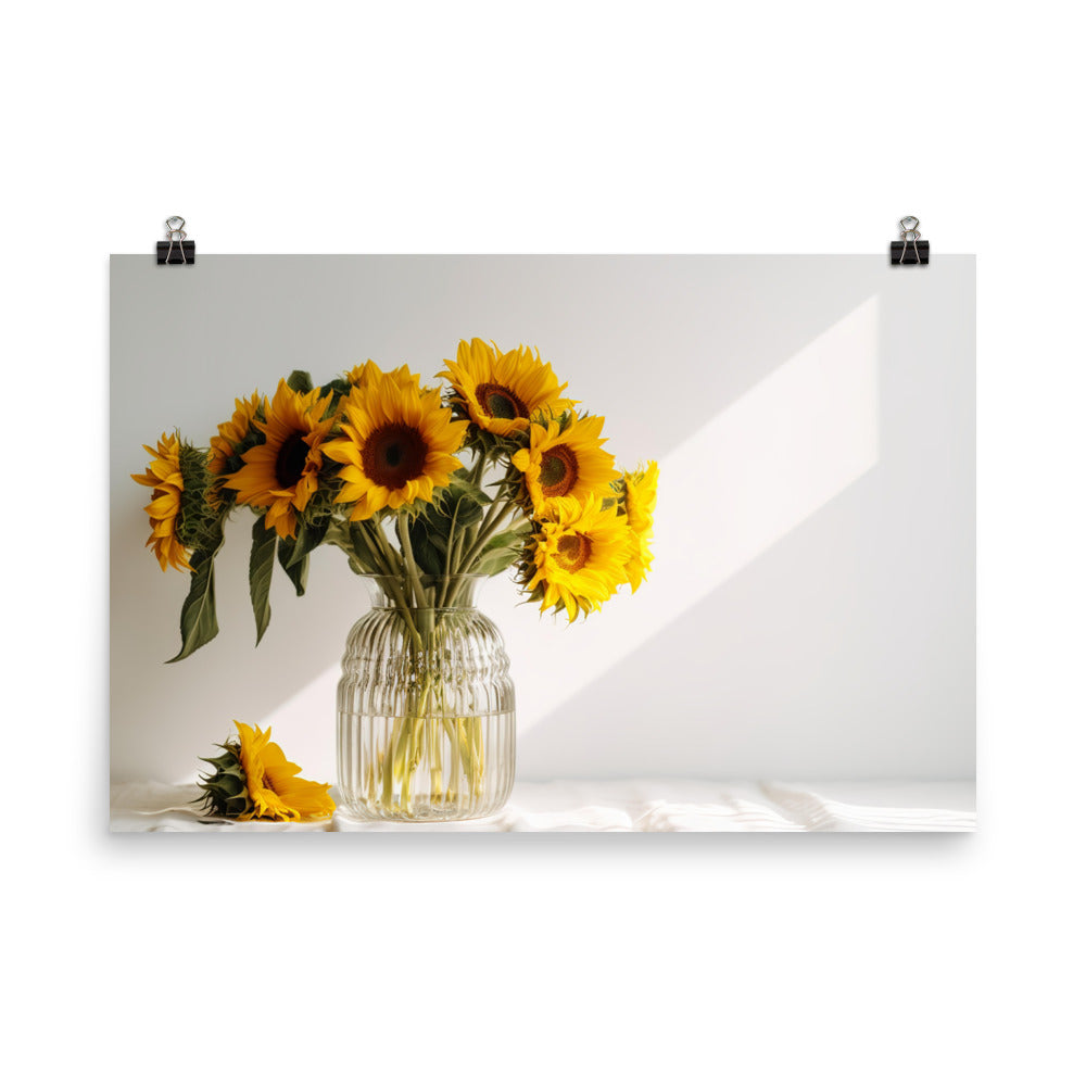 Sunflower Still Life photo paper poster - Posterfy.AI