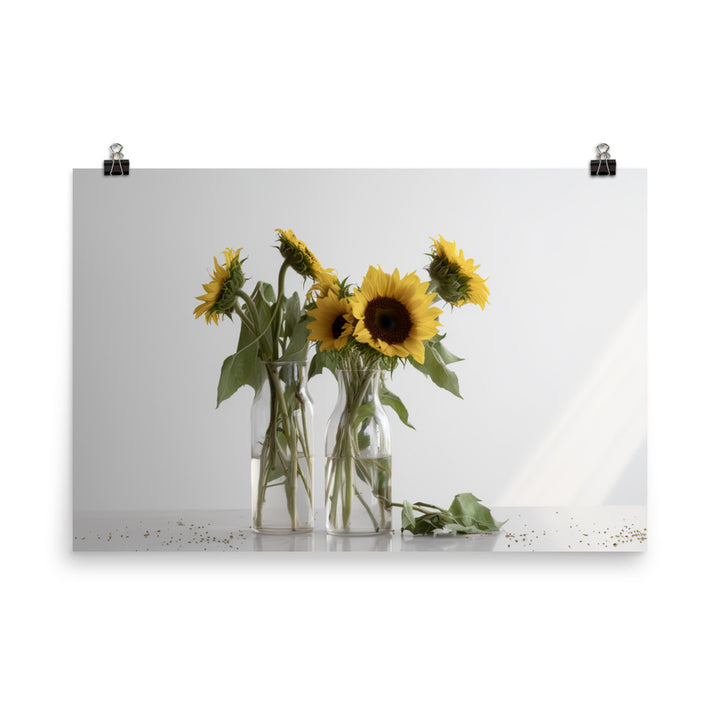 Sunflower Still Life photo paper poster - Posterfy.AI