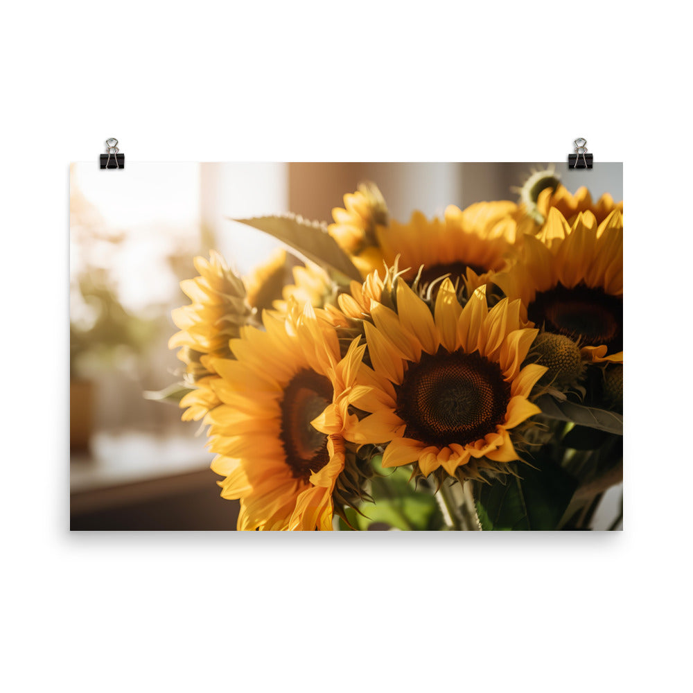 Sunflower Bouquet photo paper poster - Posterfy.AI