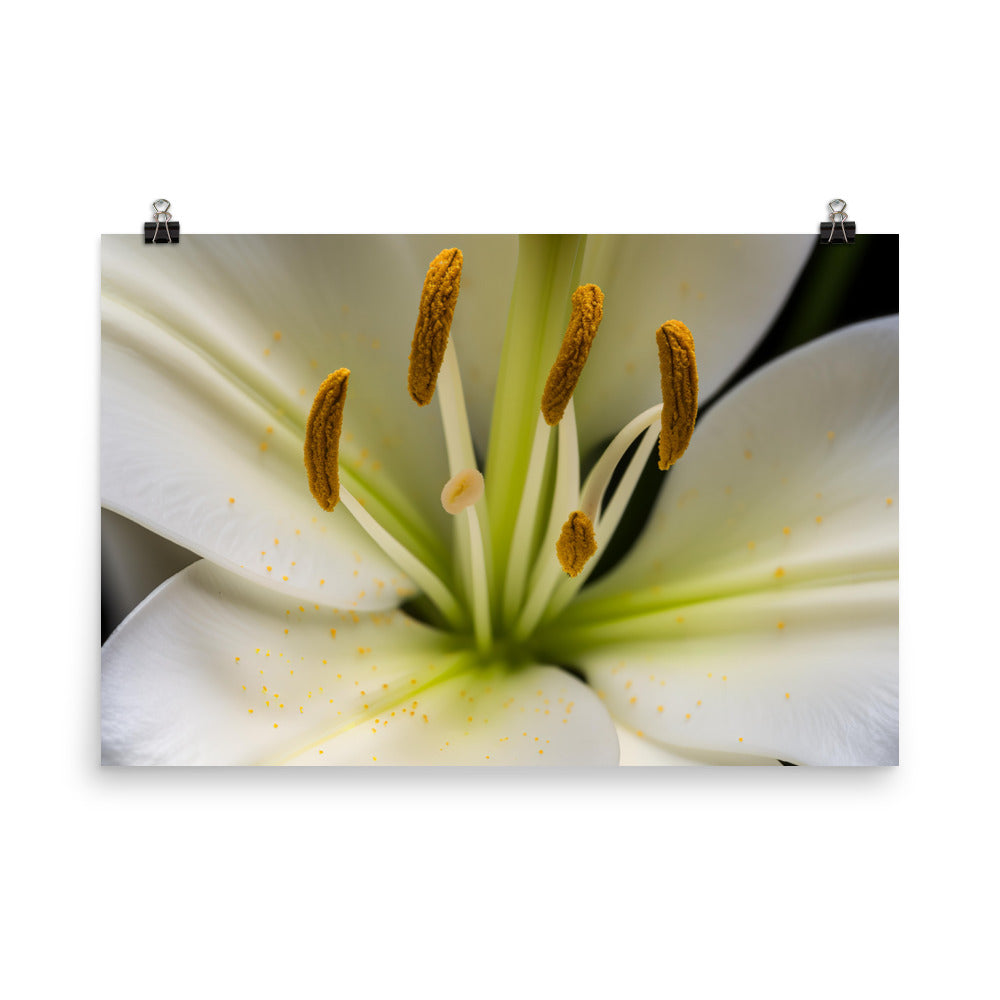 White Lily Close-Up photo paper poster - Posterfy.AI