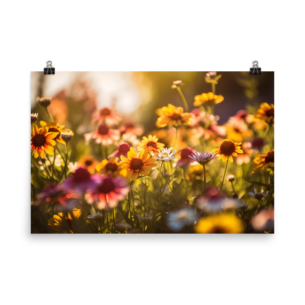 Sun Kissed Blooms photo paper poster - Posterfy.AI