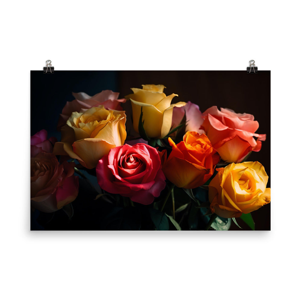 Radiant Roses photo paper poster - Posterfy.AI