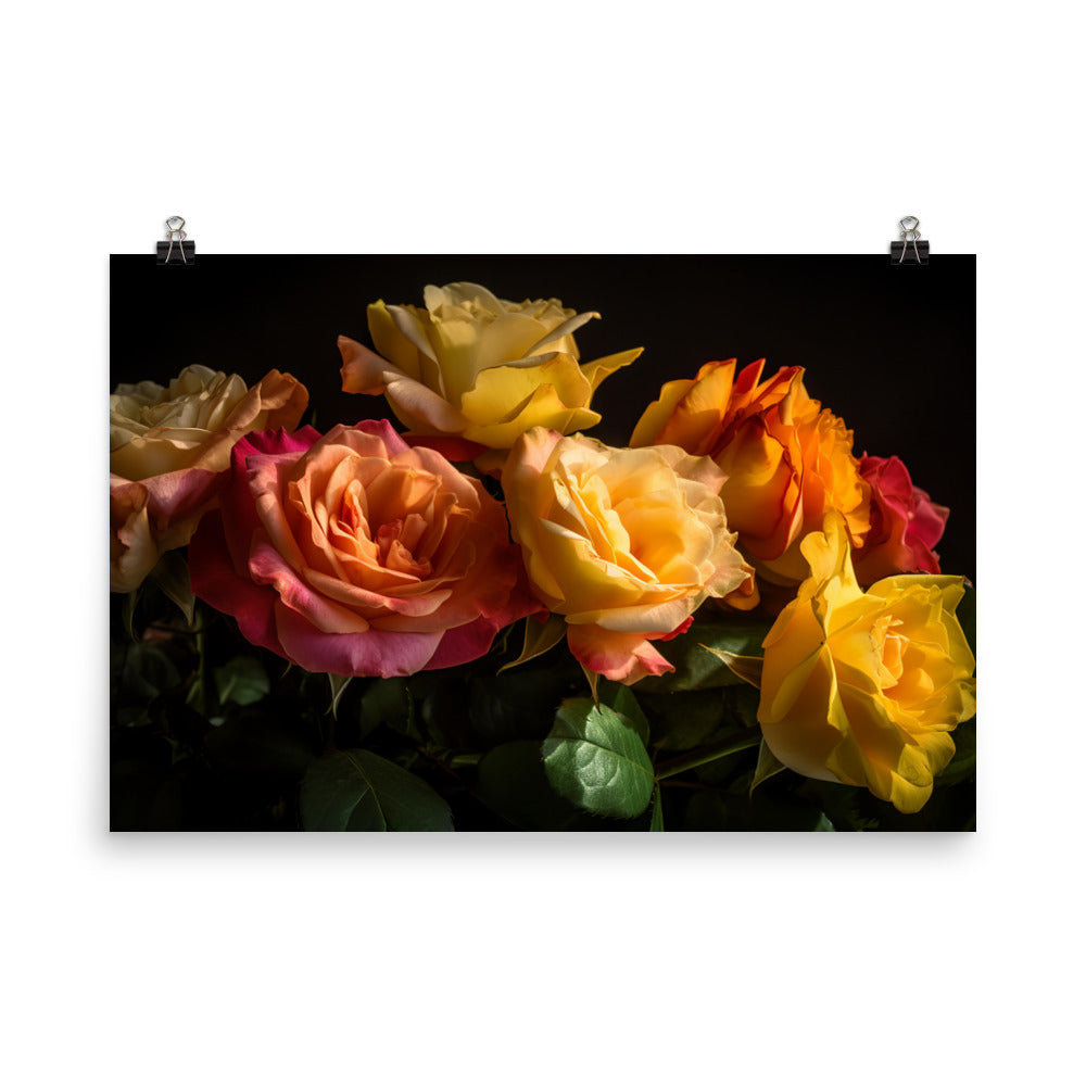 Radiant Roses photo paper poster - Posterfy.AI