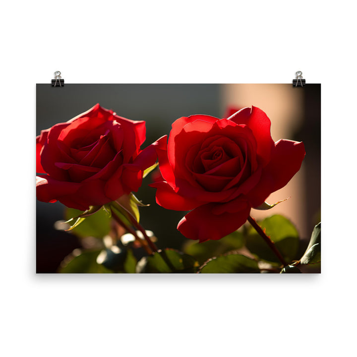 A Sea of Red Roses photo paper poster - Posterfy.AI