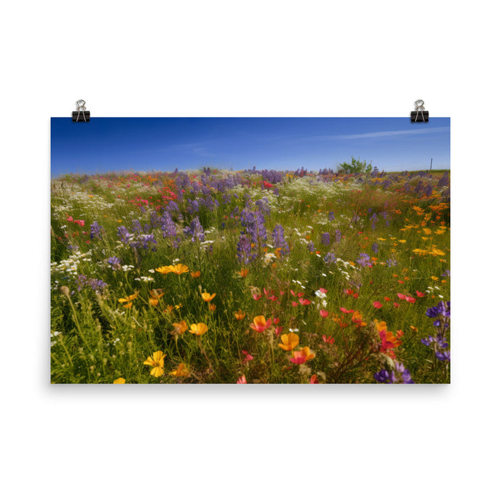 Wildflower Wonderland photo paper poster - Posterfy.AI