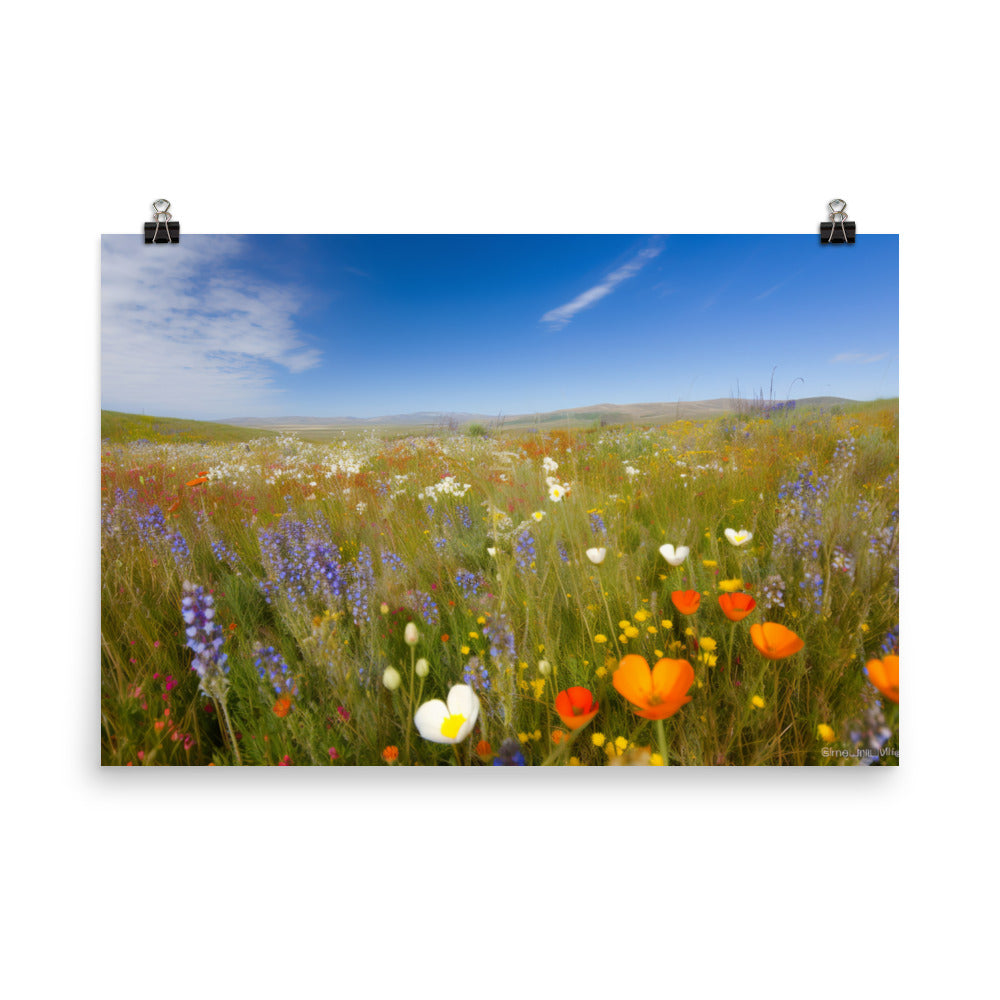 Wildflower Wonderland photo paper poster - Posterfy.AI