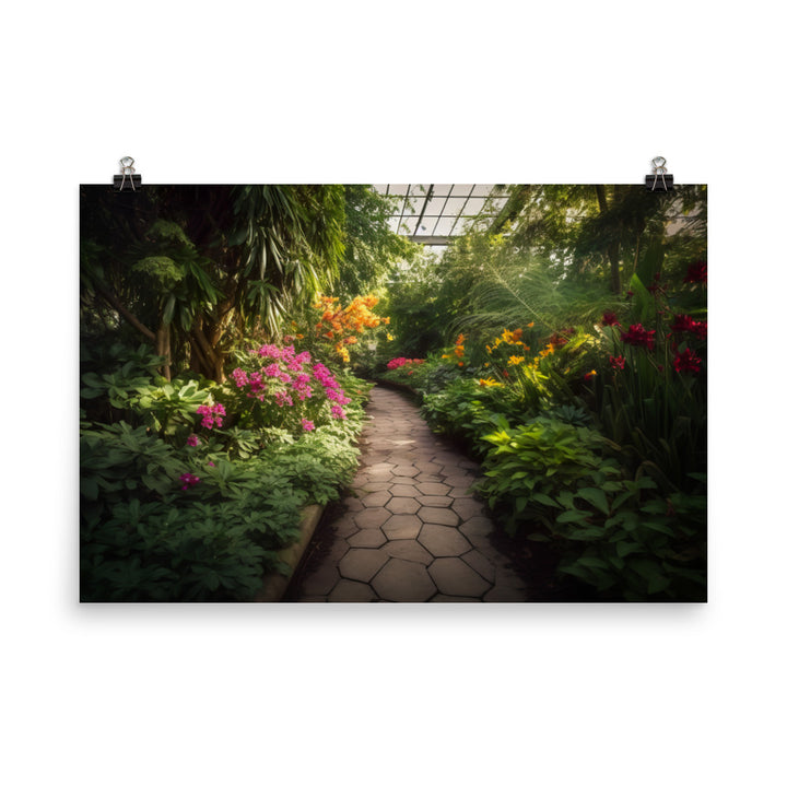 Botanical Garden Escape photo paper poster - Posterfy.AI