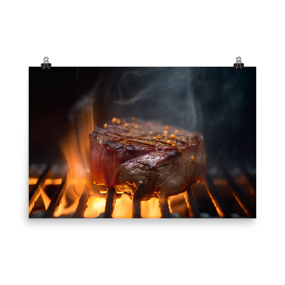 Sizzling Grill photo paper poster - Posterfy.AI