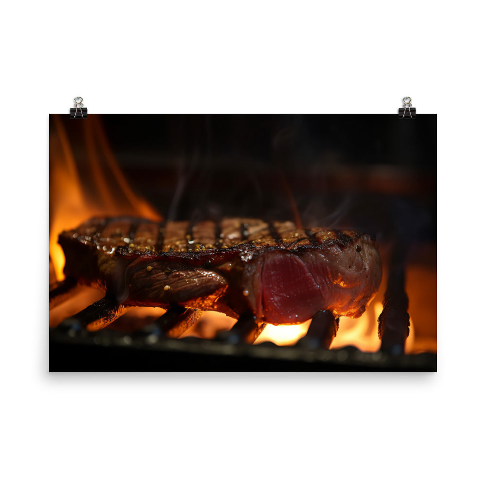 Sizzling Grill photo paper poster - Posterfy.AI