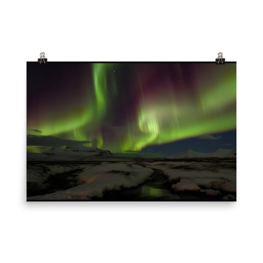 Northern Lights Adventure photo paper poster - Posterfy.AI