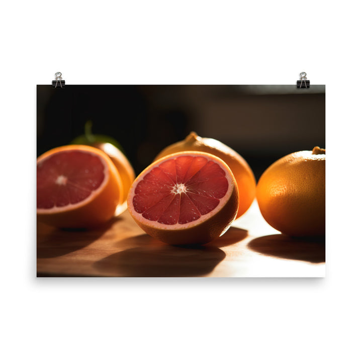 Pink Citrus Sunrise photo paper poster - Posterfy.AI