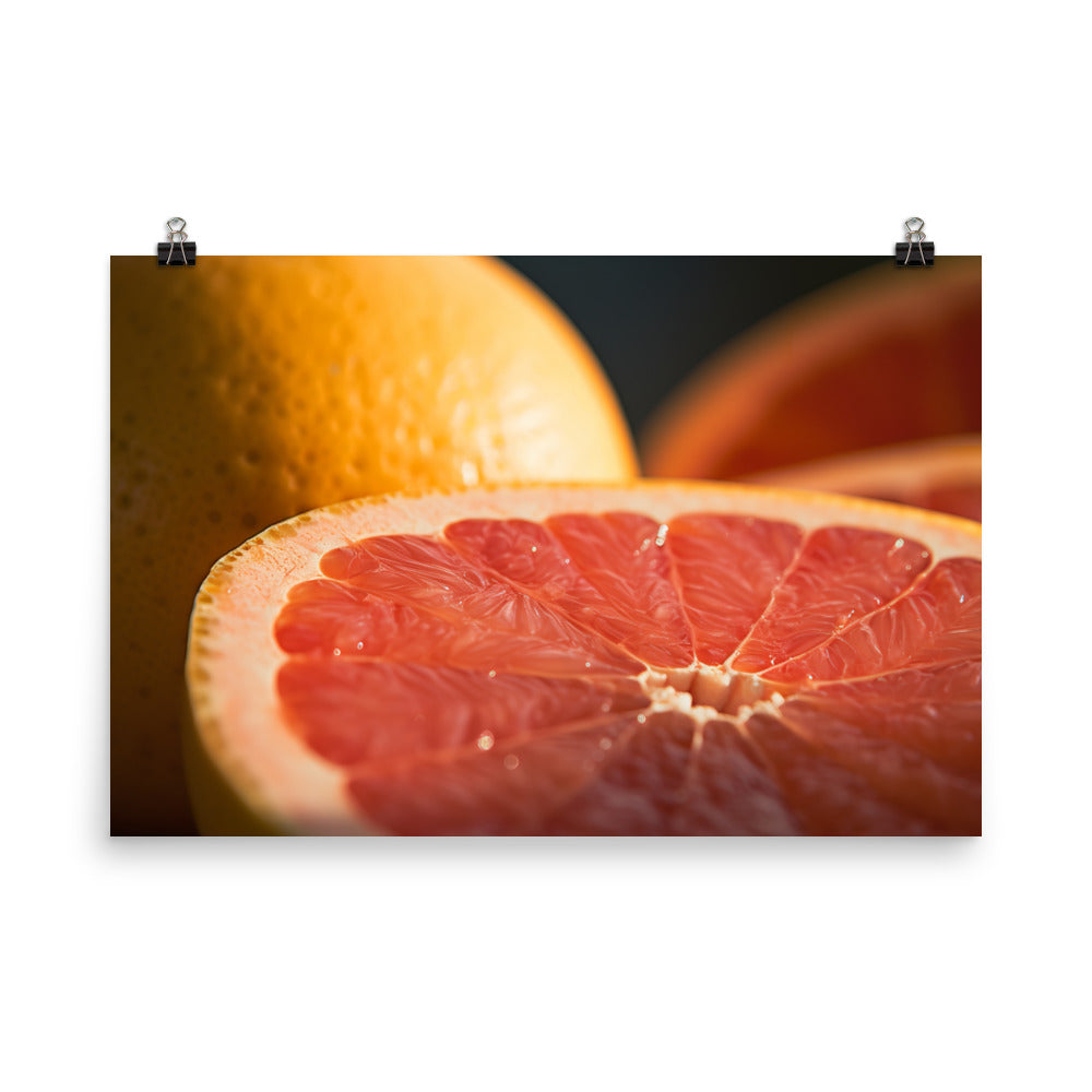 Pink Citrus Sunrise photo paper poster - Posterfy.AI