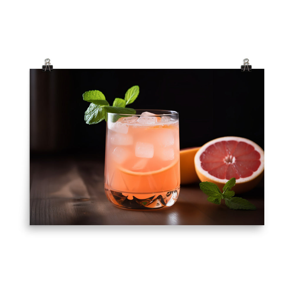 Grapefruit Mocktail photo paper poster - Posterfy.AI