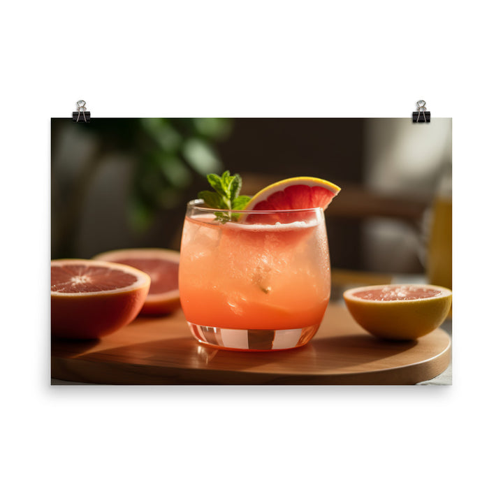 Grapefruit Mocktail photo paper poster - Posterfy.AI