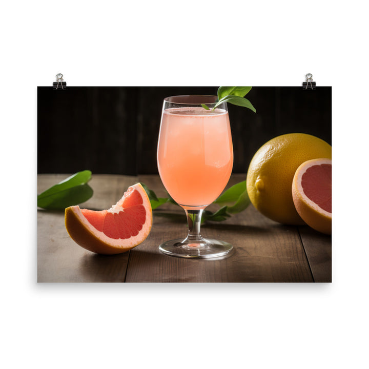 Grapefruit Mocktail photo paper poster - Posterfy.AI