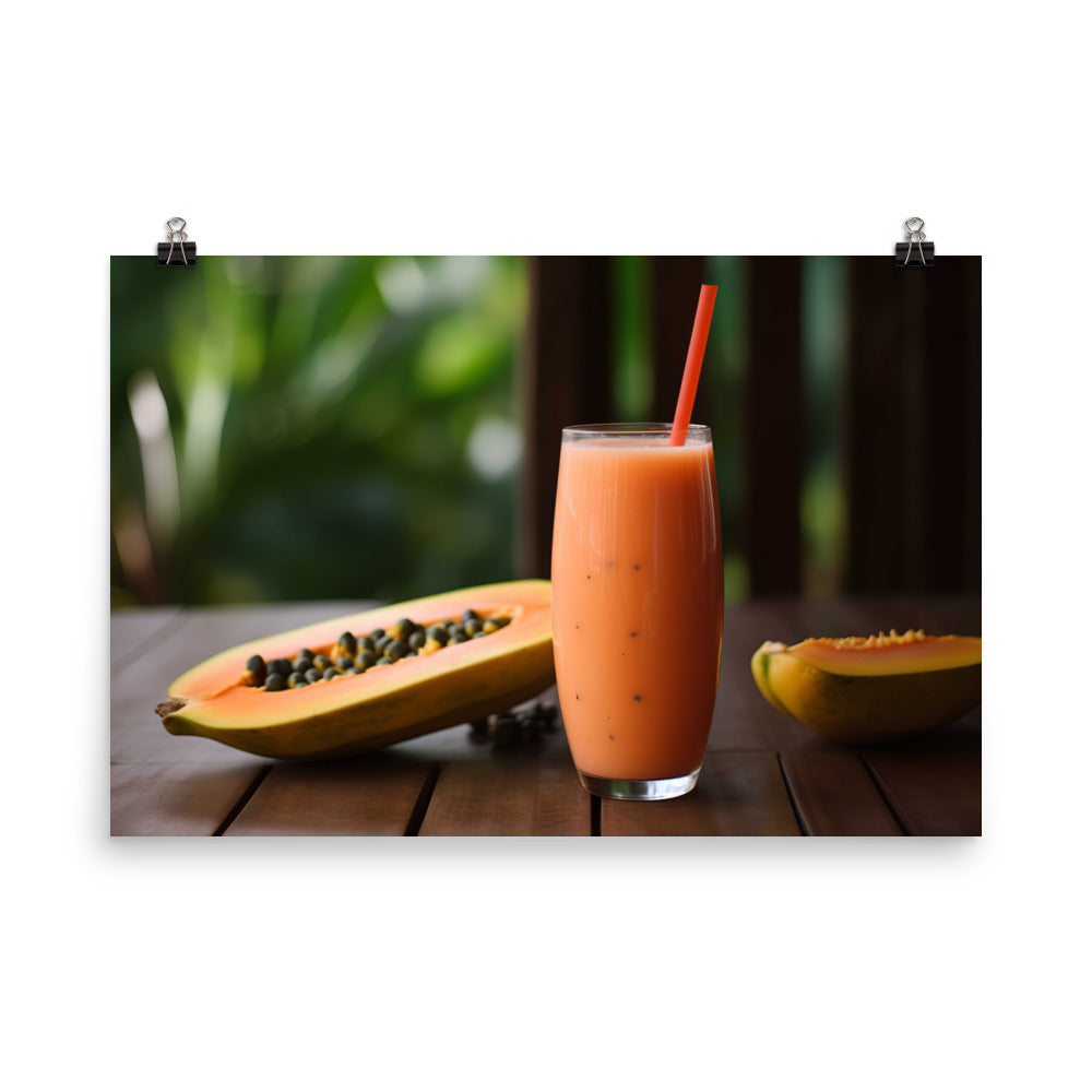 Papaya Smoothie photo paper poster - Posterfy.AI