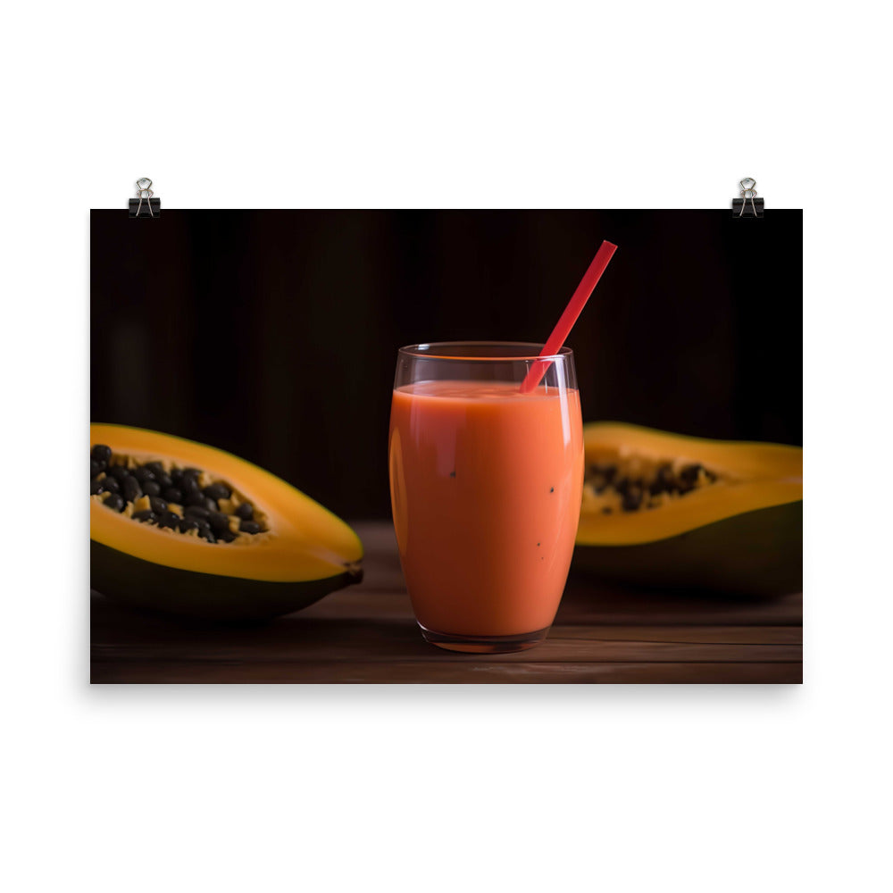 Papaya Smoothie photo paper poster - Posterfy.AI