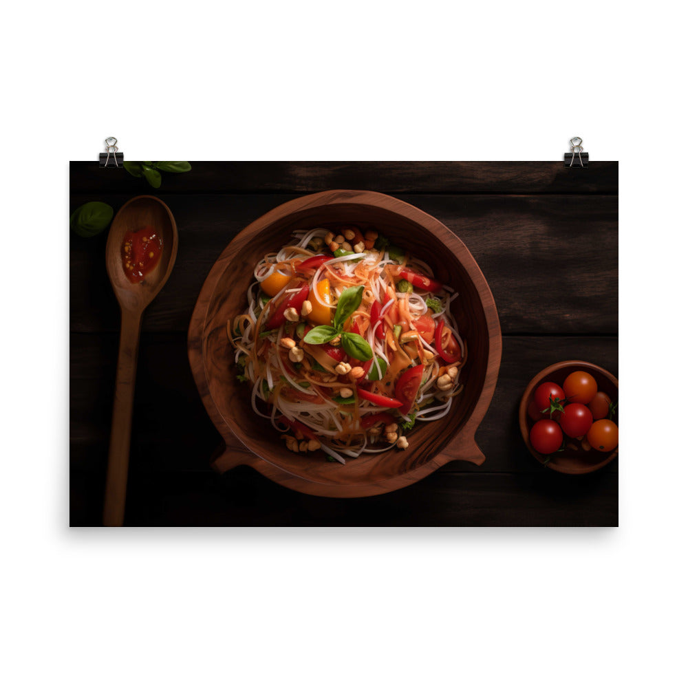 Papaya Salad photo paper poster - Posterfy.AI