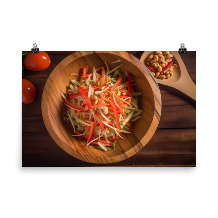 Papaya Salad photo paper poster - Posterfy.AI