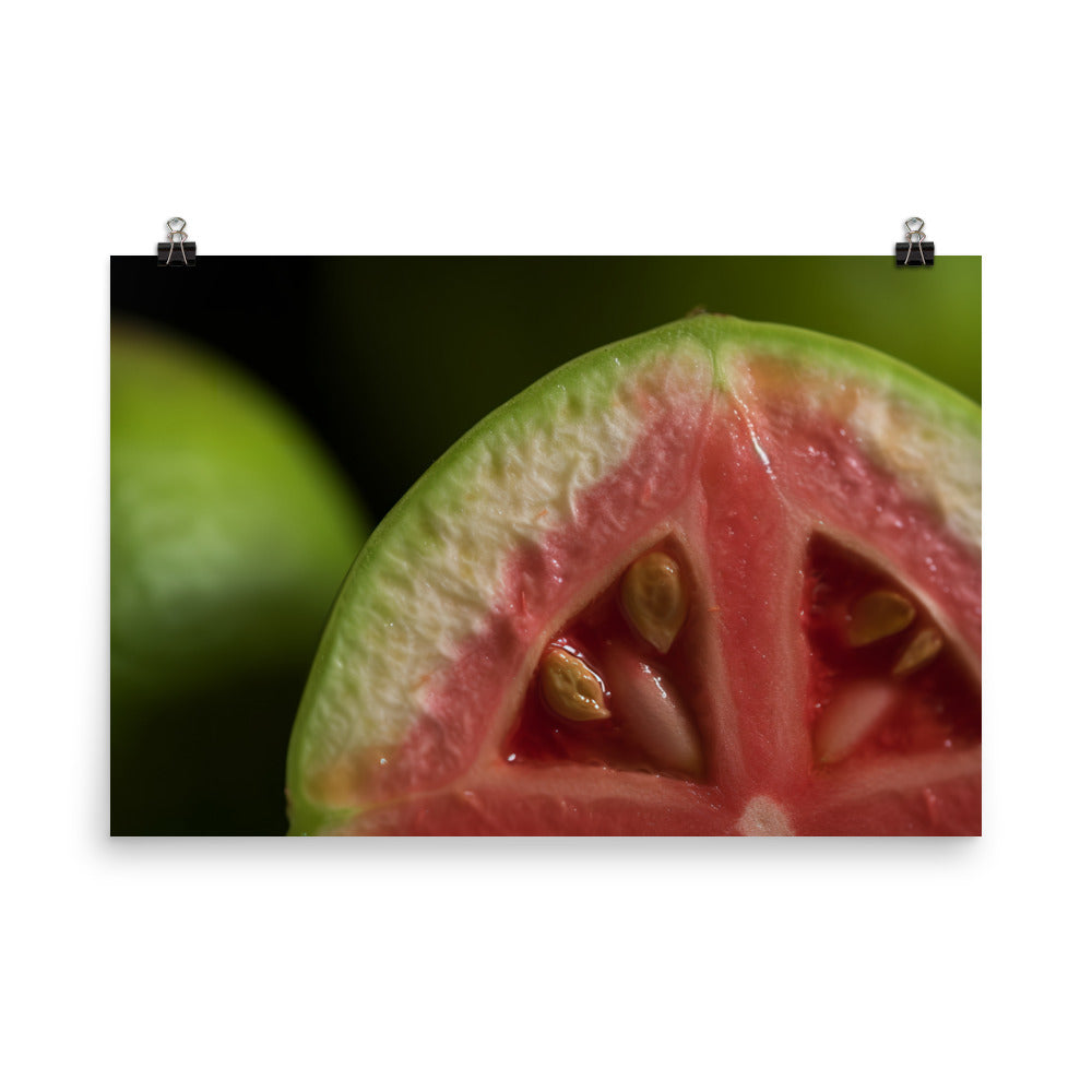 Juicy Guava Close-Up photo paper poster - Posterfy.AI