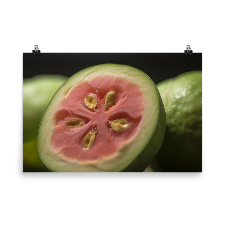 Juicy Guava Close-Up photo paper poster - Posterfy.AI