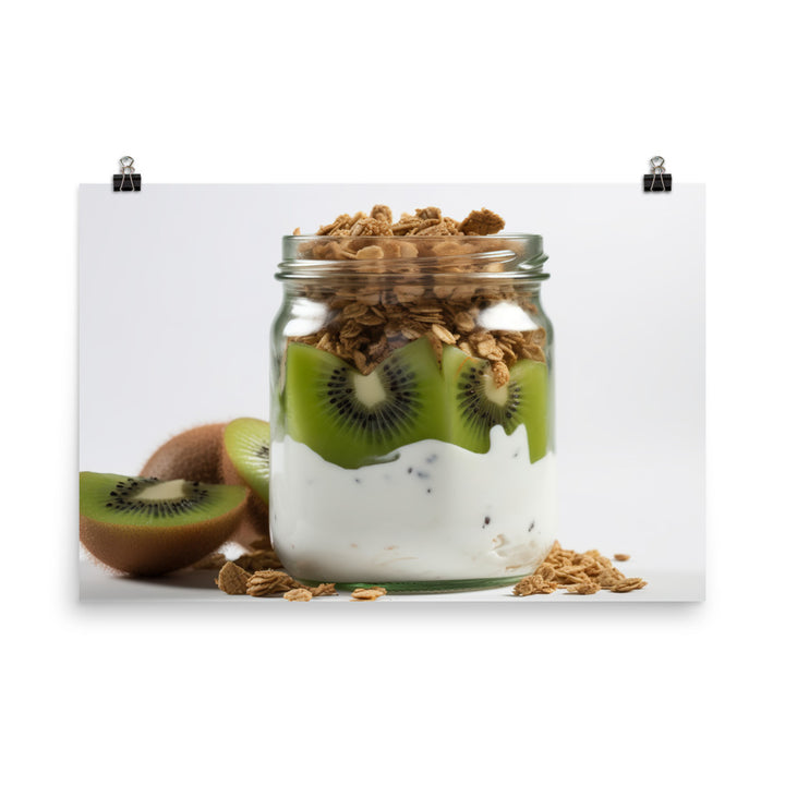 Kiwi Yogurt Parfait photo paper poster - Posterfy.AI