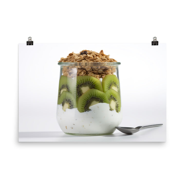 Kiwi Yogurt Parfait photo paper poster - Posterfy.AI