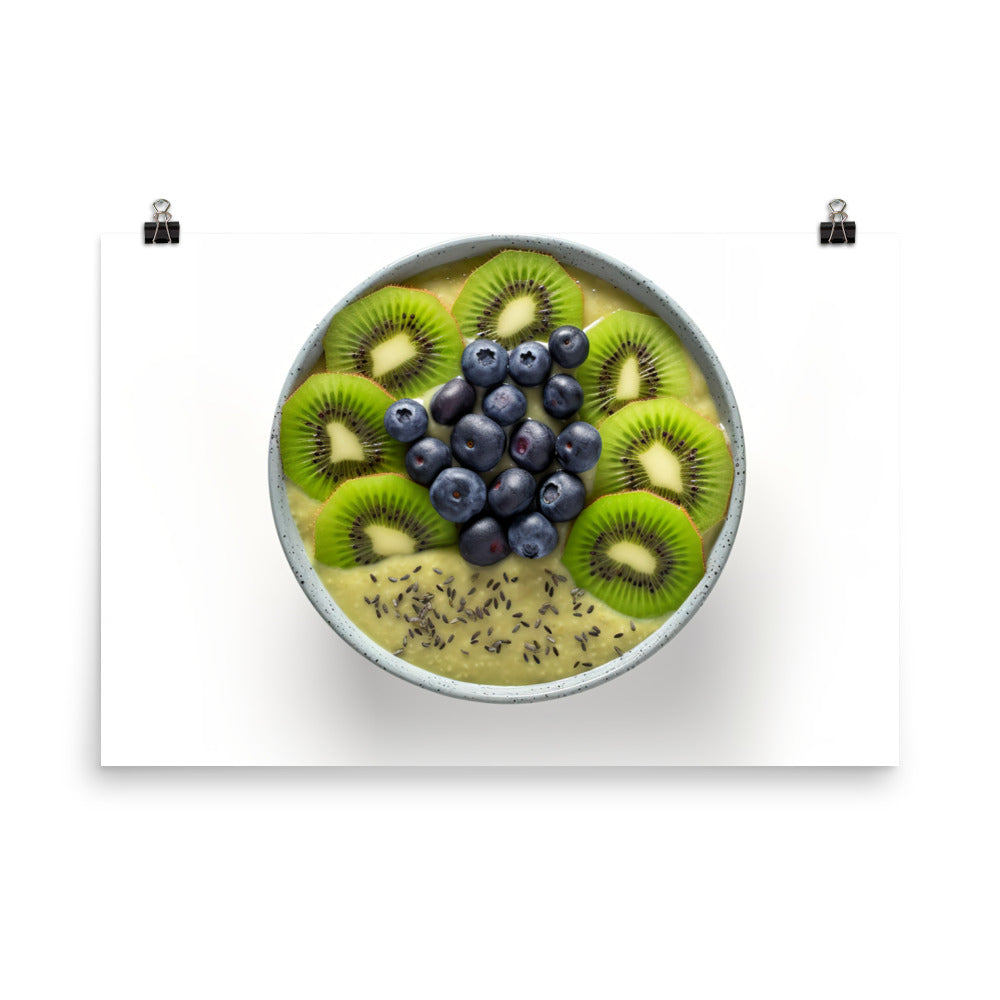 Kiwi Smoothie Bowl photo paper poster - Posterfy.AI