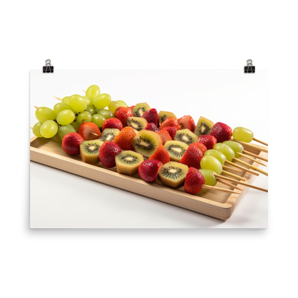 Kiwi Fruit Skewers photo paper poster - Posterfy.AI