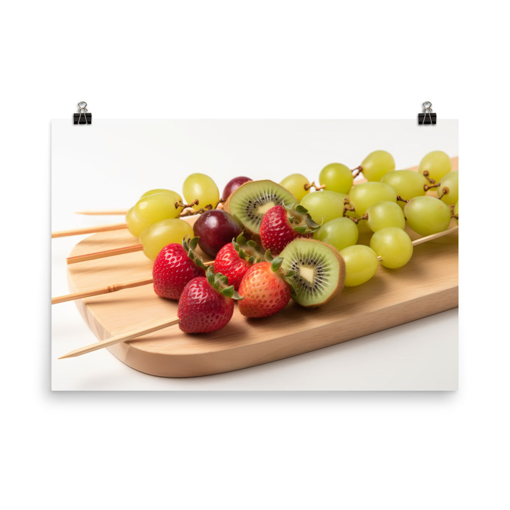 Kiwi Fruit Skewers photo paper poster - Posterfy.AI